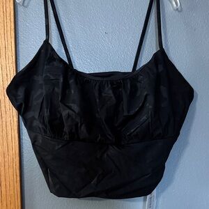 ZYIA Black Battleship Camo Luxe Ruched Bra